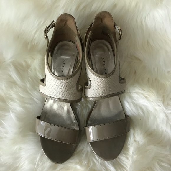 Attitude Patent Strappy Sandals, Size 7M - Picture 4 of 6